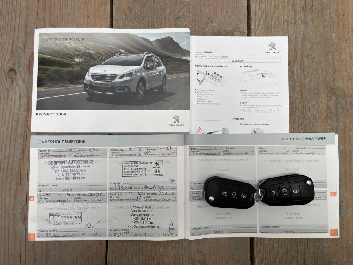 Peugeot 2008 Peugeot 2008 1.2 PureTech Active, Cruise, Pdc, Navi, Lmv, Half leder, Climate control, Goed oh, Mooie kmstand!