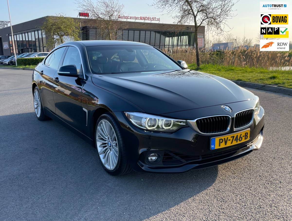 BMW 4 Serie BMW 4 Serie Gran Coupé 418i High Executive, Aut, 5drs, Leder, Cruise, Pdc, Stoelverw, 2e eig afk, Geen import, Nap, Volledig oh!