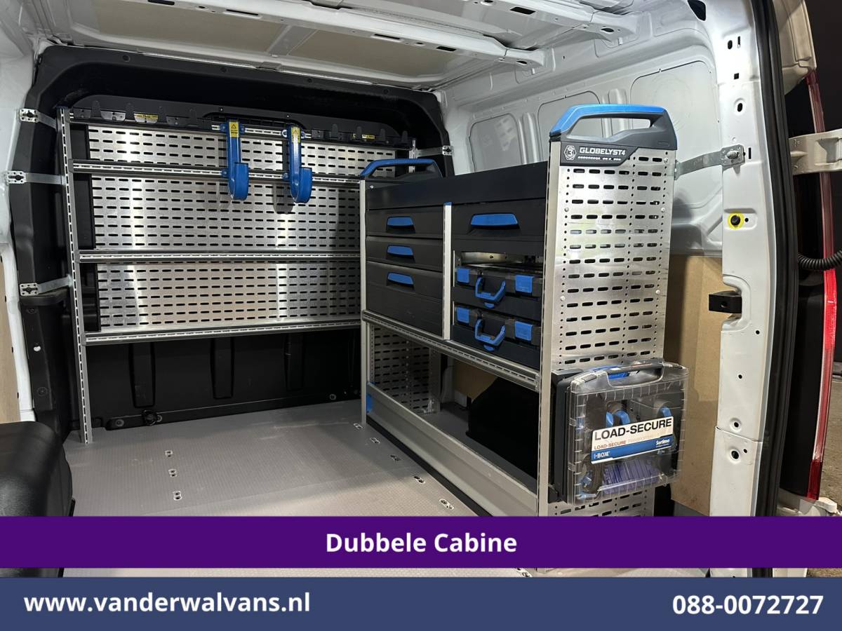 Ford Transit Custom Ford Transit Custom 2.0 TDCI 130pk L2H1 Dubbele Cabine Inrichting Euro6 Airco | 5-Zits | Imperiaal | LED | Cruisecontrol Stoelverwarming, Parkeersensoren