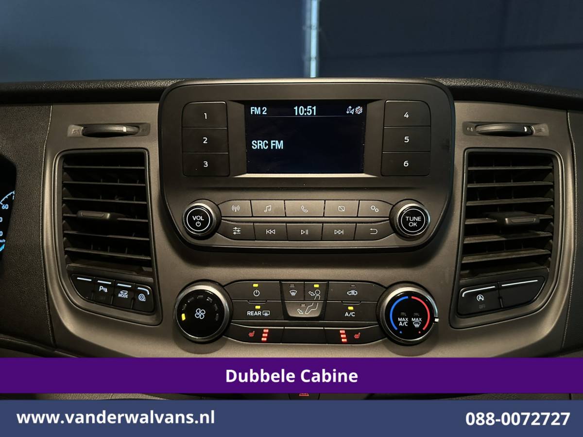 Ford Transit Custom Ford Transit Custom 2.0 TDCI 130pk L2H1 Dubbele Cabine Inrichting Euro6 Airco | 5-Zits | Imperiaal | LED | Cruisecontrol Stoelverwarming, Parkeersensoren