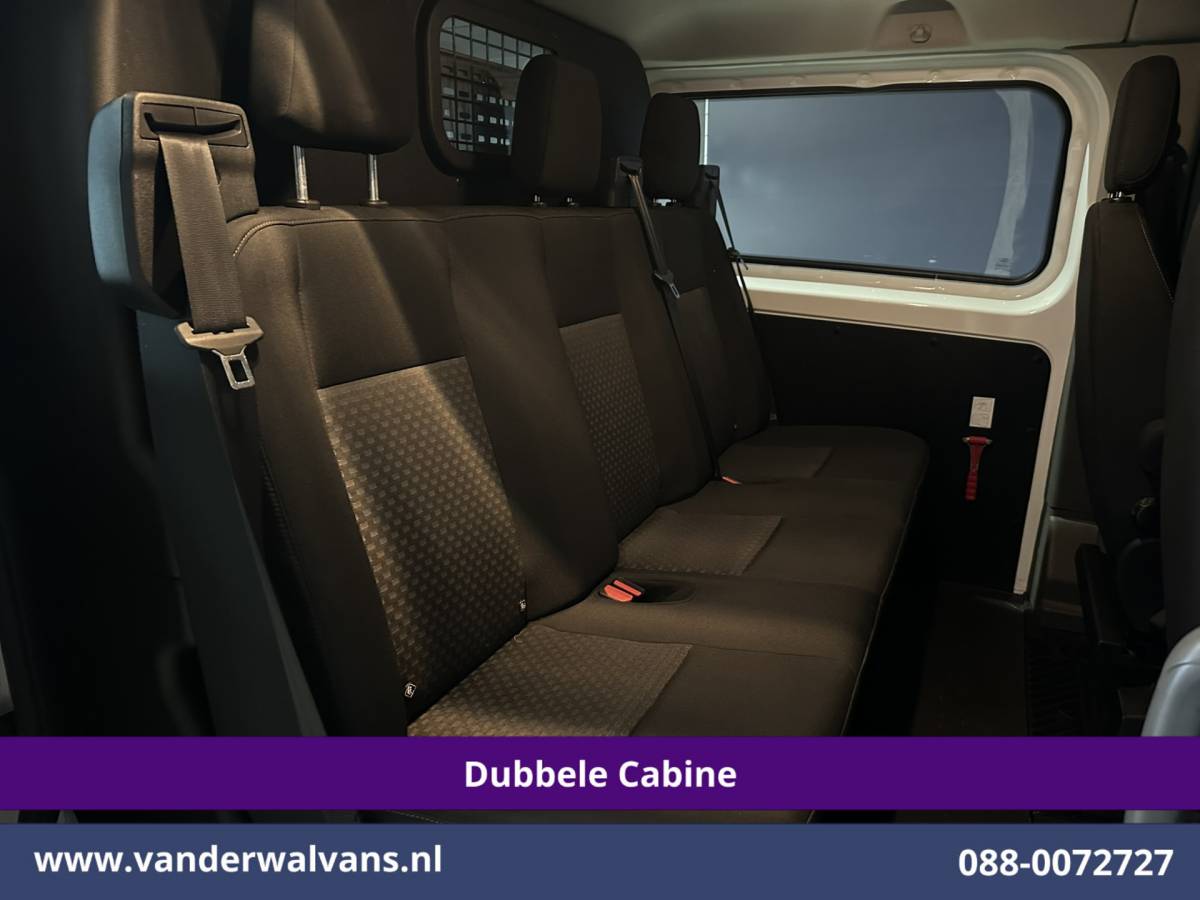 Ford Transit Custom Ford Transit Custom 2.0 TDCI 130pk L2H1 Dubbele Cabine Inrichting Euro6 Airco | 5-Zits | Imperiaal | LED | Cruisecontrol Stoelverwarming, Parkeersensoren