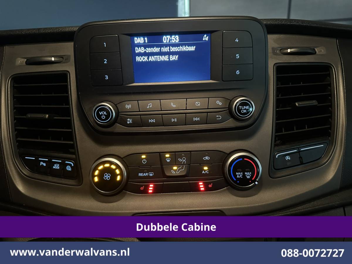 Ford Transit Custom Ford Transit Custom 2.0 TDCI 131pk L2H1 Dubbele Cabine Inrichting Euro6 Airco | 5-Zits | Camera | Cruisecontrol | LED Parkeersensoren, Stoelverwarming, Achterklep, Dakdragers, 2800kg trekvermogen