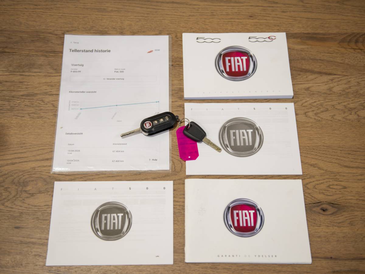 Fiat 500 Fiat 500 1.2 Star, Powder Pink, nieuwe distr riem, leder, pano, incl garantie.