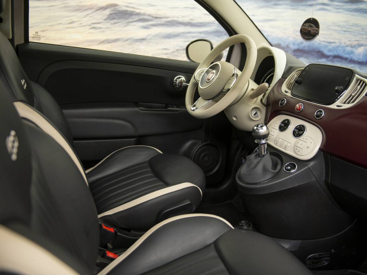 Fiat 500 Fiat 500 1.2 Star, Powder Pink, nieuwe distr riem, leder, pano, incl garantie.