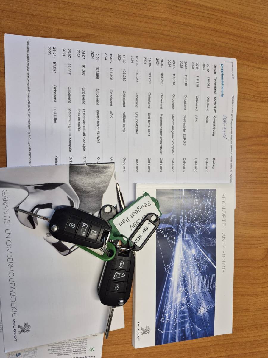 Peugeot Partner Peugeot Partner 1.5 BlueHDI Inrichting,100pk