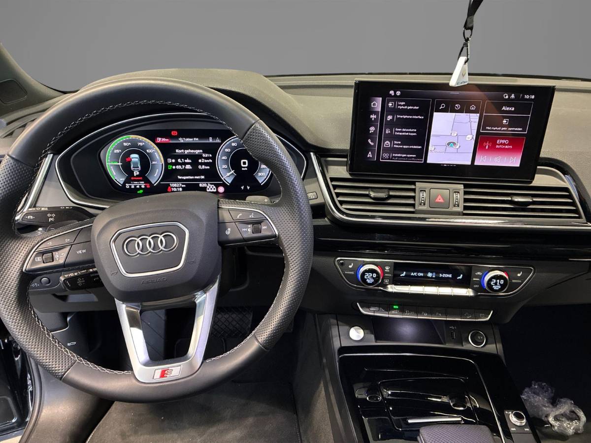 Audi Q5 Audi Q5 Sportback 55 TFSI e 367pk S edition Competition · Panoramadak · Leder · 360 Camera · Wegklapbare Trekhaak · B&O Audio · Apple/Android Car Play · 20” Inch · Garantie t/m 09-08-2030 of 100.000km