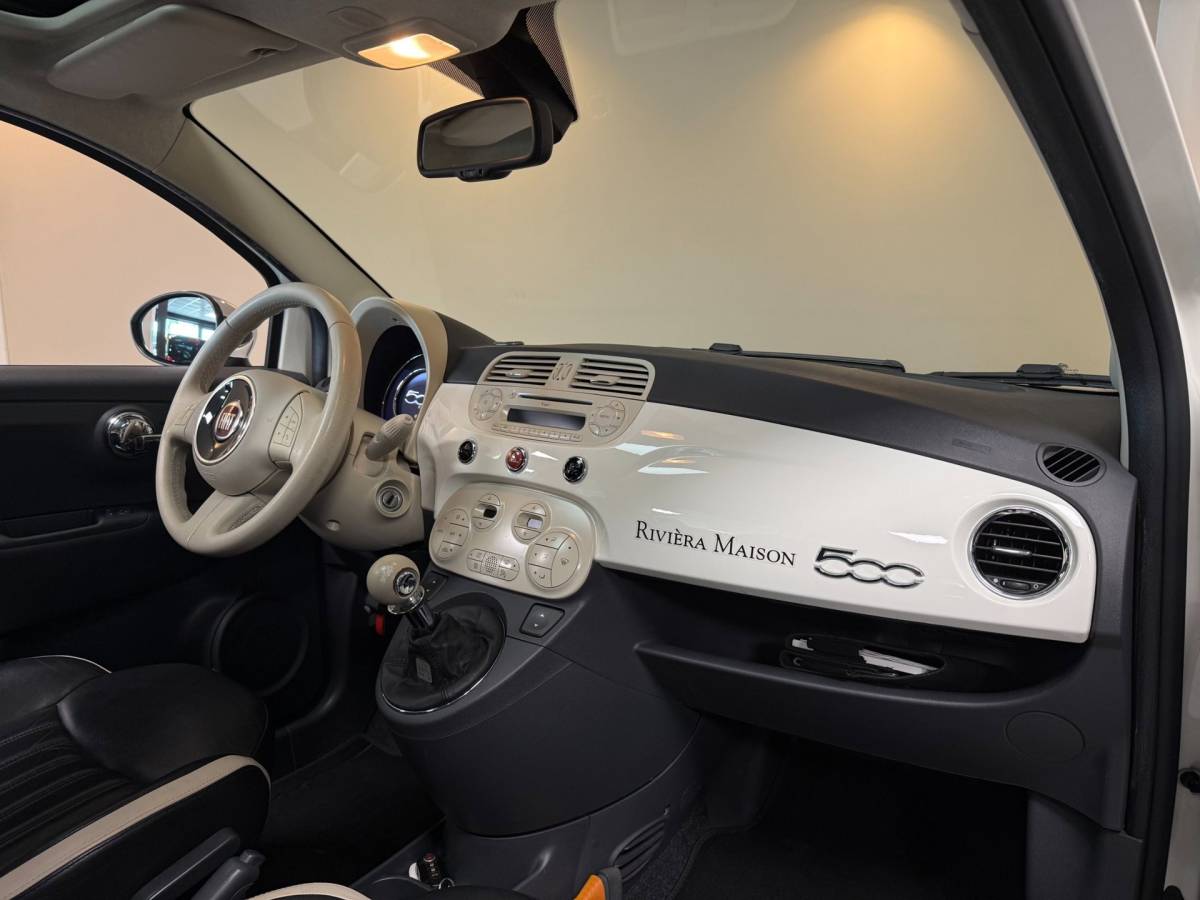 Fiat 500 Fiat 500 0.9 TwinAir Turbo Rivièra Maison*1ste Eigenaar/Special Edition!* Pano|Leer|Climate|PDC|All-seasons|NAP