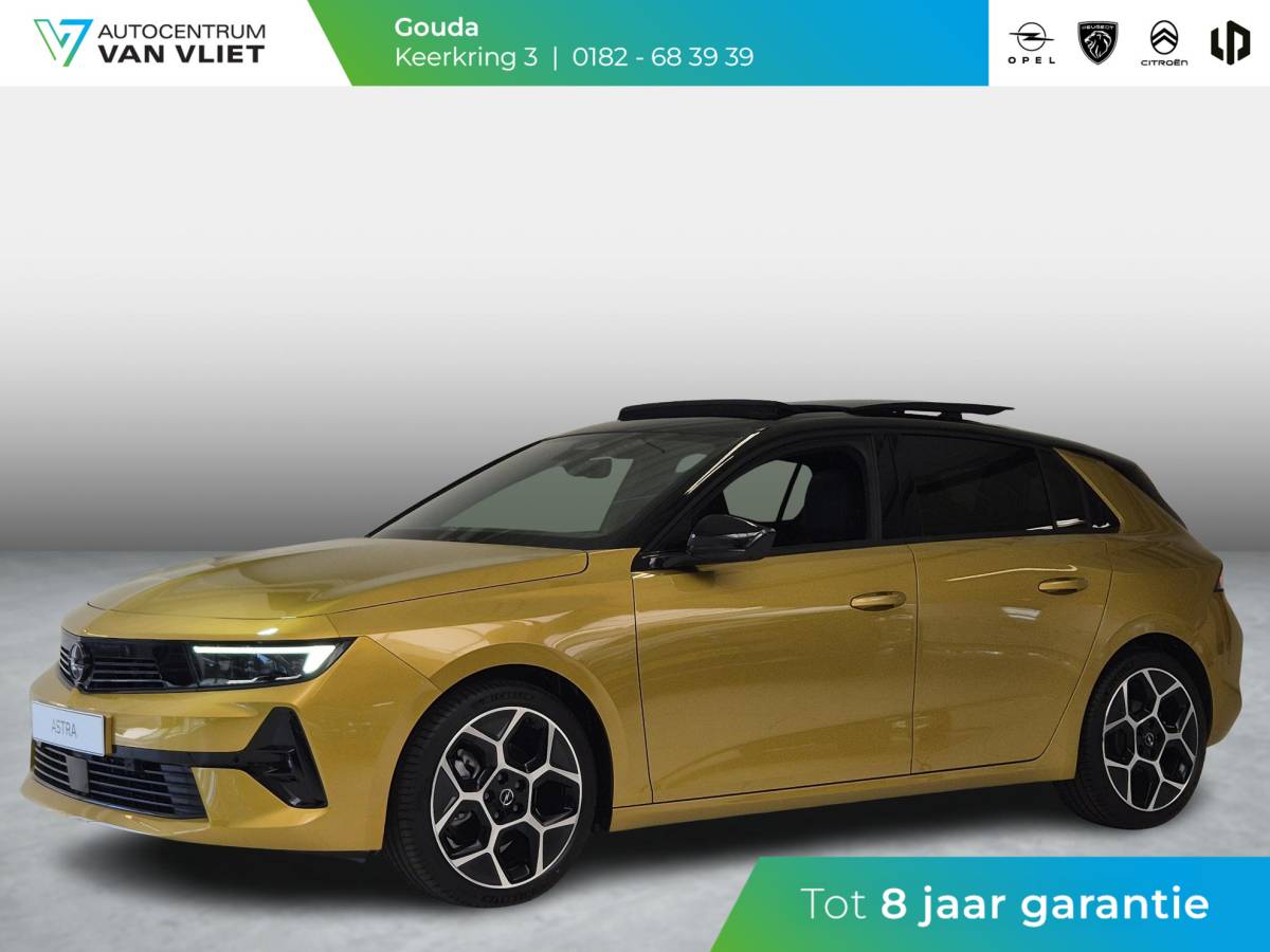 Opel Astra Opel Astra 1.2 Turbo Hybrid Ultimate Automaat | Head-up Display | Panoramisch Schuif/Kanteldak | Navigatie | Keyless Entry | AGR Comfortstoelen |