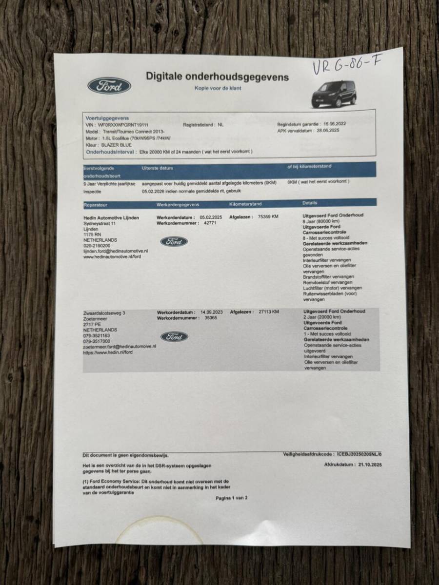 Ford Transit Connect Ford Transit Connect 1.5 EcoBlue Automaat Hondenauto 2x Bench/hondenrek