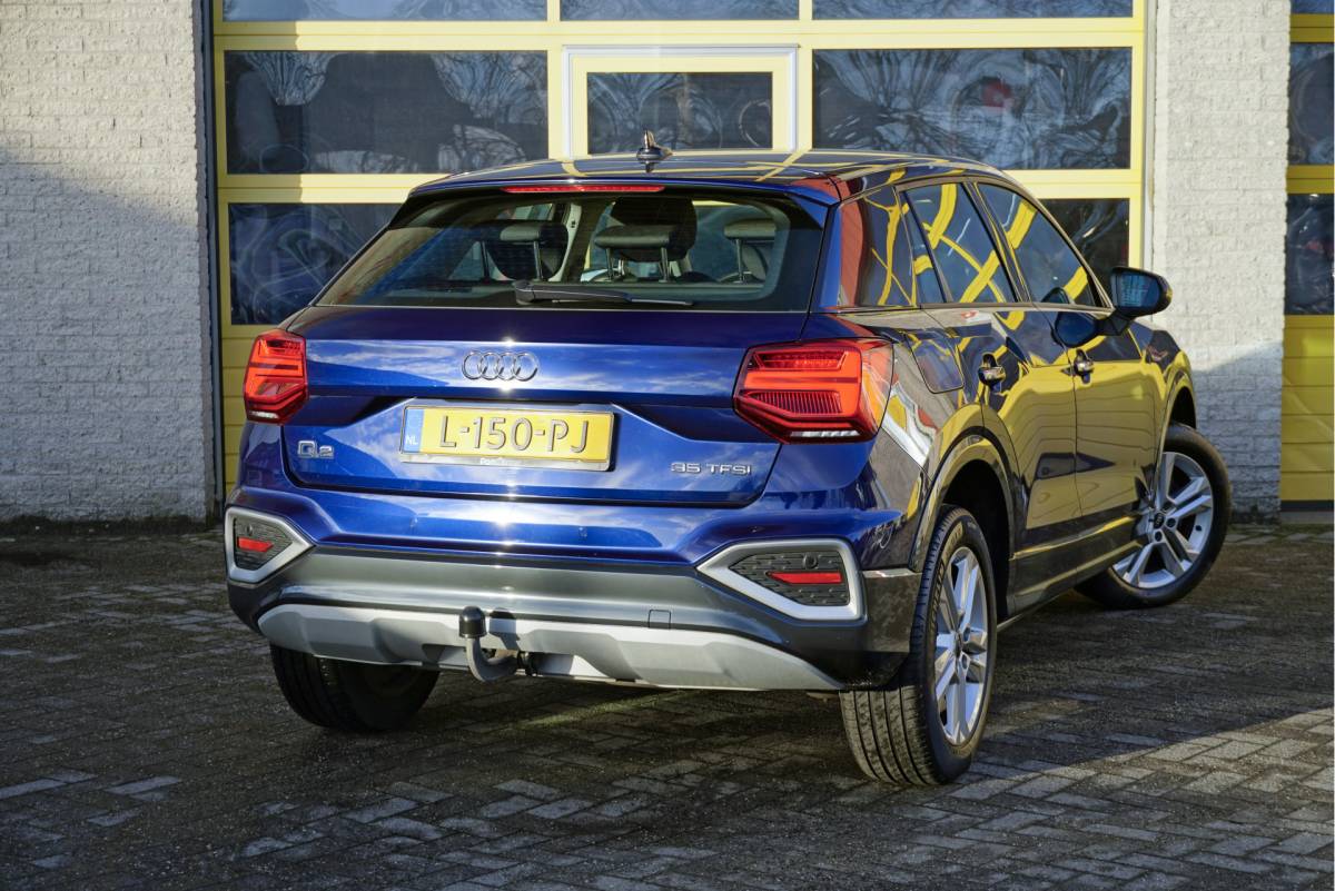 Audi Q2 Audi Q2 35 TFSI 150PK! Business Edition BJ2021 Lmv 17″ | Led V+A | Pdc | Navi | Afneembare trekhaak | App-Connect | Bang&Olufsen Audio | Virtual cockpit | Climate control | Cruise control | Getint glas
