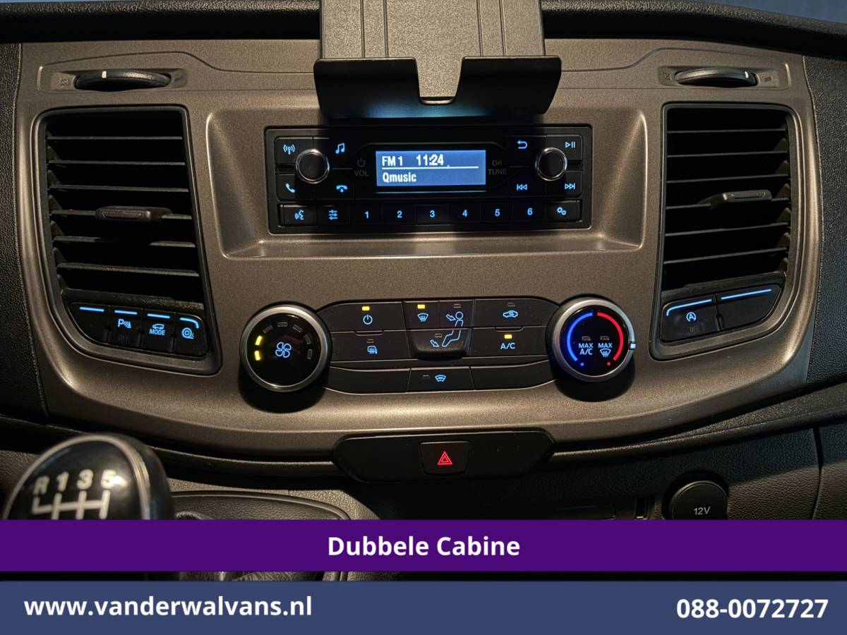 Ford Transit Custom Ford Transit Custom 2.0 TDCI 130pk L2H1 Dubbele Cabine Euro6 Airco | 6-Zits | LED | Cruisecontrol | Trekhaak Parkeersensoren, Verwarmde voorruit