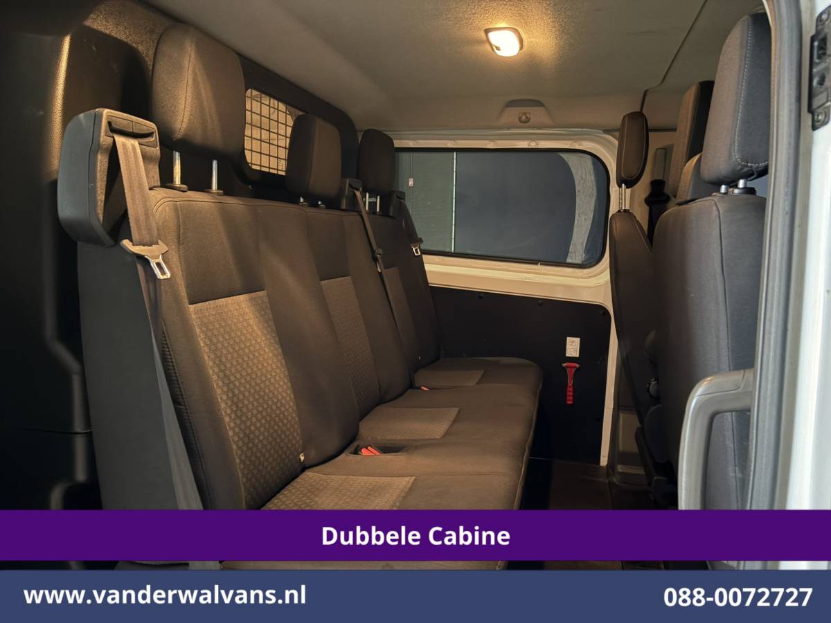 Ford Transit Custom Ford Transit Custom 2.0 TDCI 130pk L2H1 Dubbele Cabine Euro6 Airco | 6-Zits | LED | Cruisecontrol | Trekhaak Parkeersensoren, Verwarmde voorruit