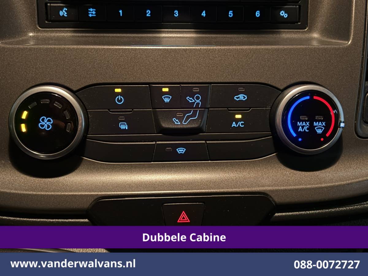 Ford Transit Custom Ford Transit Custom 2.0 TDCI 130pk L2H1 Dubbele Cabine Euro6 Airco | 6-Zits | LED | Cruisecontrol | Trekhaak Parkeersensoren, Verwarmde voorruit