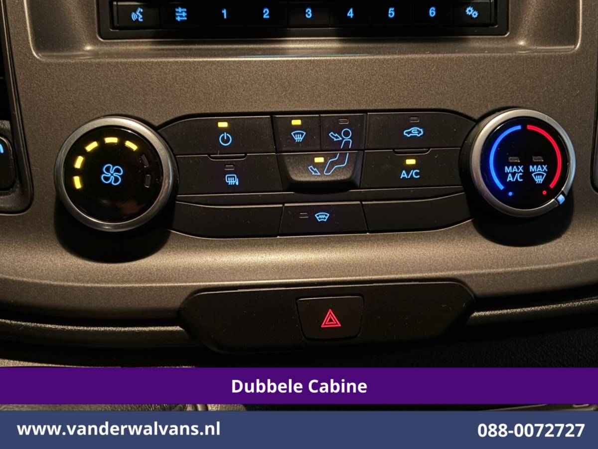 Ford Transit Custom Ford Transit Custom 2.0 TDCI 130pk L2H1 Dubbele Cabine Euro6 Airco | 6-Zits | LED | Cruisecontrol | Trekhaak Parkeersensoren, Verwarmde voorruit