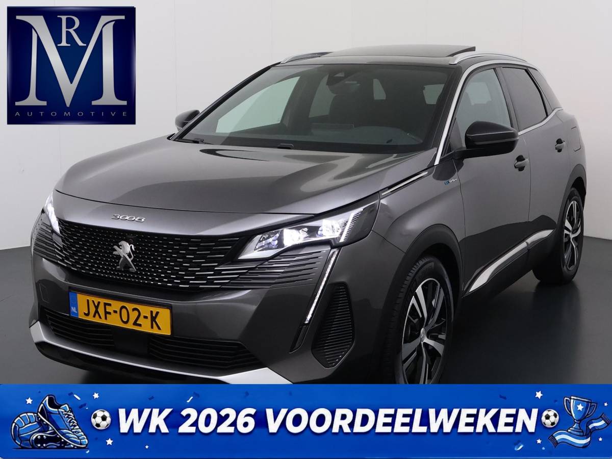 Peugeot 3008 Peugeot 3008 1.6 HYbrid4 300 GT RIJKLAARPRIJS INC. 12MND BOVAG GARANTIE | PANORAMADAK| ADAPTIVE CRUISE CONTROL| STANDKACHEL| CAMERA VOOR + ACHTER|