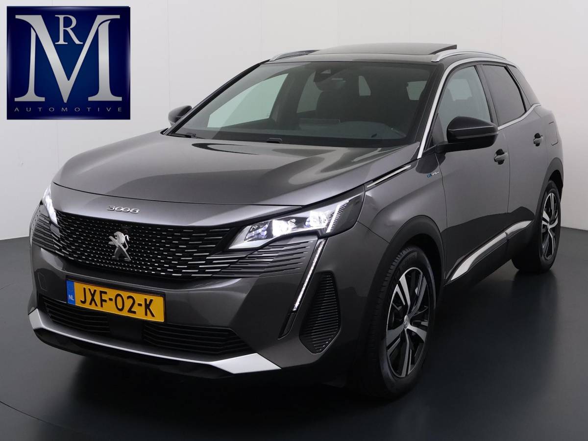 Peugeot 3008 Peugeot 3008 1.6 HYbrid4 300 GT RIJKLAARPRIJS INC. 12MND BOVAG GARANTIE | PANORAMADAK| ADAPTIVE CRUISE CONTROL| STANDKACHEL| CAMERA VOOR + ACHTER|