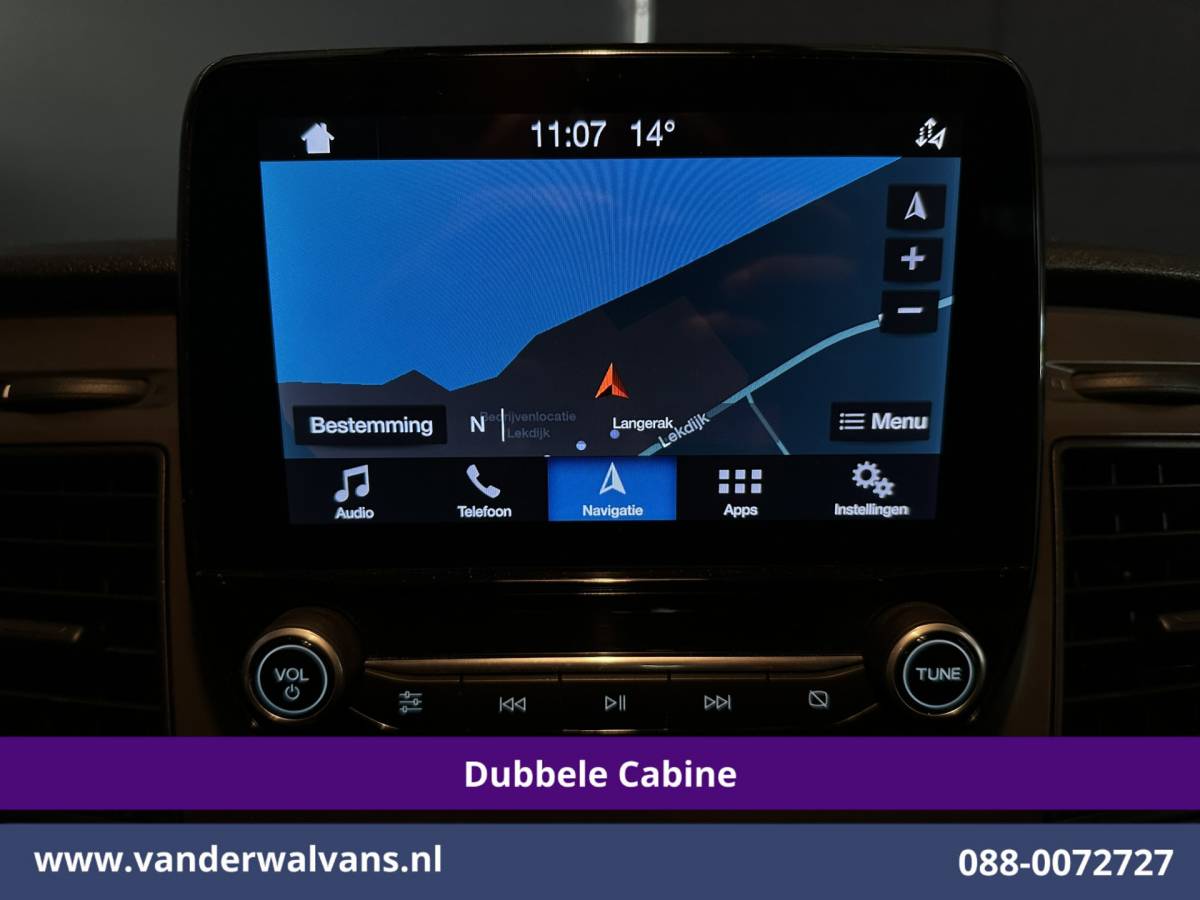Ford Transit Custom Ford Transit Custom 2.0 TDCI 131pk Automaat L2H1 Dubbele Cabine Euro6 Airco | 6-Zits | Camera | Navigatie | Apple Carplay Android Auto, Xenon, Cruisecontrol, Stoelverwarming, Verwarmde voorruit, Parkeersensoren, Achterklep