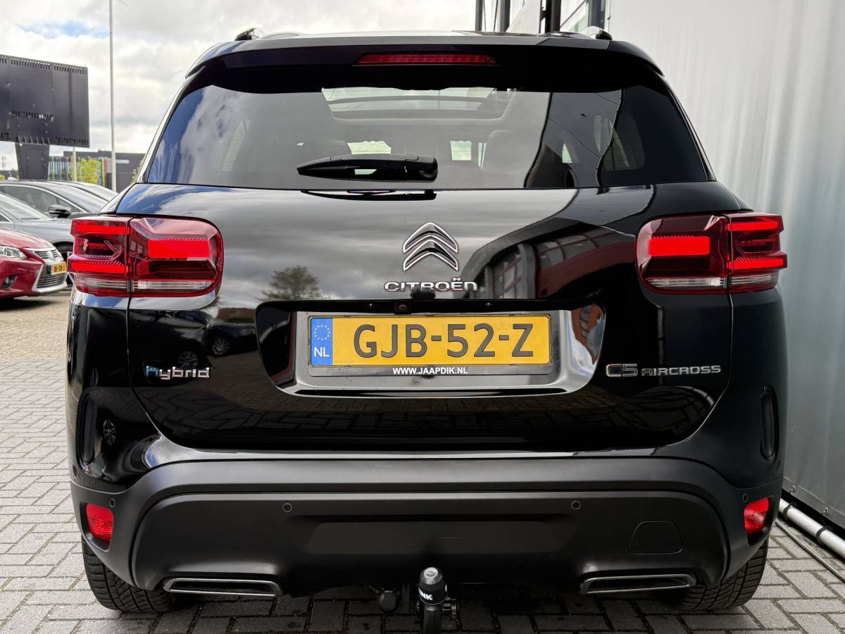 Citroën C5 Aircross Citroën C5 Aircross BWJ 2024 1.6 Plug-in Hybrid 225pk Plus TREKHAAK | PANO | LEDER | 360 CAMERA | ADAPTIVE CRUISE | KEYLESS | DODE HOEK | STOELVERW. | ELEKTR. STOELEN | ELEKTR. ACHTERKLEP | CARPLAY + ANDROID | NAVI | CLIMA | LMV | PDC