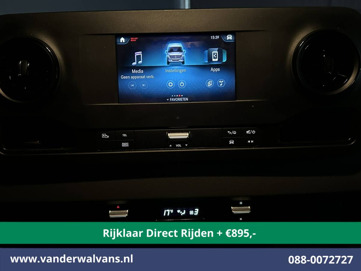 Mercedes-Benz Sprinter Mercedes-Benz Sprinter 317 CDI 170pk Automaat 3500kg Trekhaak L2H1 Euro6 *Rijklaar Direct Rijden* Airco | Camera | Omvormer | Apple Carplay Cruisecontrol, Android Auto, Parkeersensoren