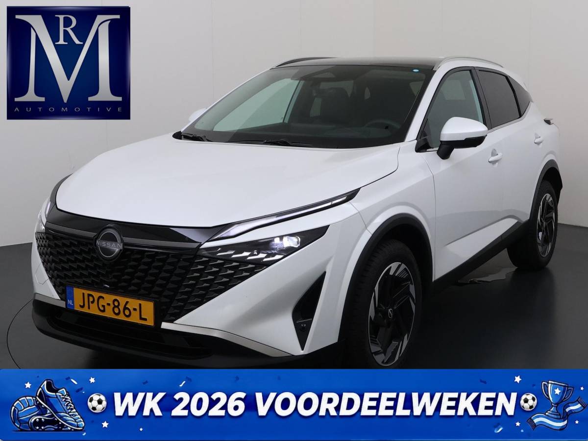 Nissan QASHQAI Nissan Qashqai 1.3 MHEV Xtronic N-Connecta ONDERHOUD GEHAD BIJ DE DEALER | DIRECT LEVERBAAR | FABRIEKSGARANTIE | PANORAMADAK | VOORRUITVERWARMING | STOEL- & STUURVERWARMING | 360° CAMERA | DODEHOEKDETECTIE | HEAD-UP DISPLAY | ELEKTRISCHE ACHTERKLEP