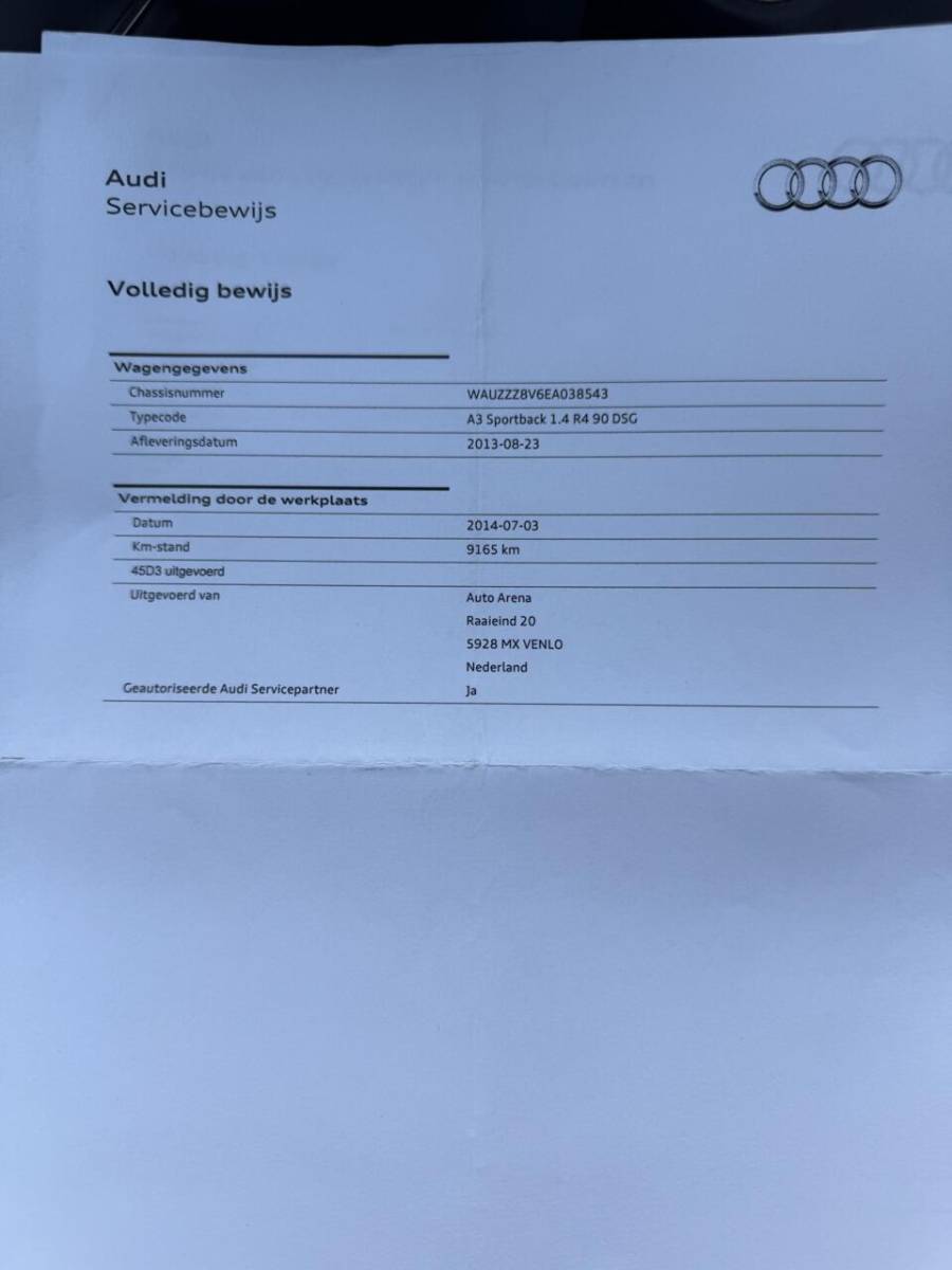 Audi A3 Audi A3 Sportback 1.4 TFSI Attraction Pro Line AUTOMAAT BOEKJES
