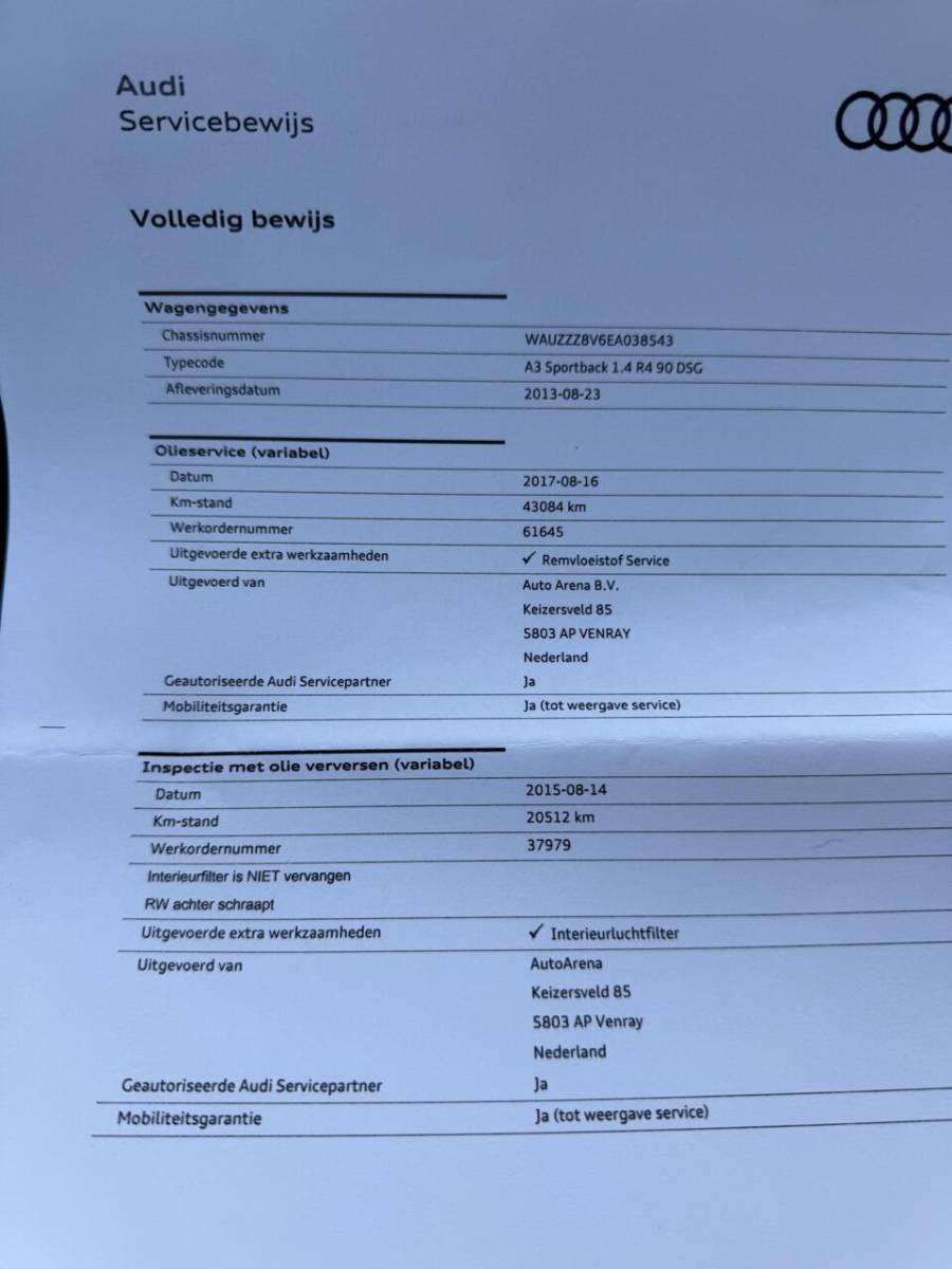 Audi A3 Audi A3 Sportback 1.4 TFSI Attraction Pro Line AUTOMAAT BOEKJES