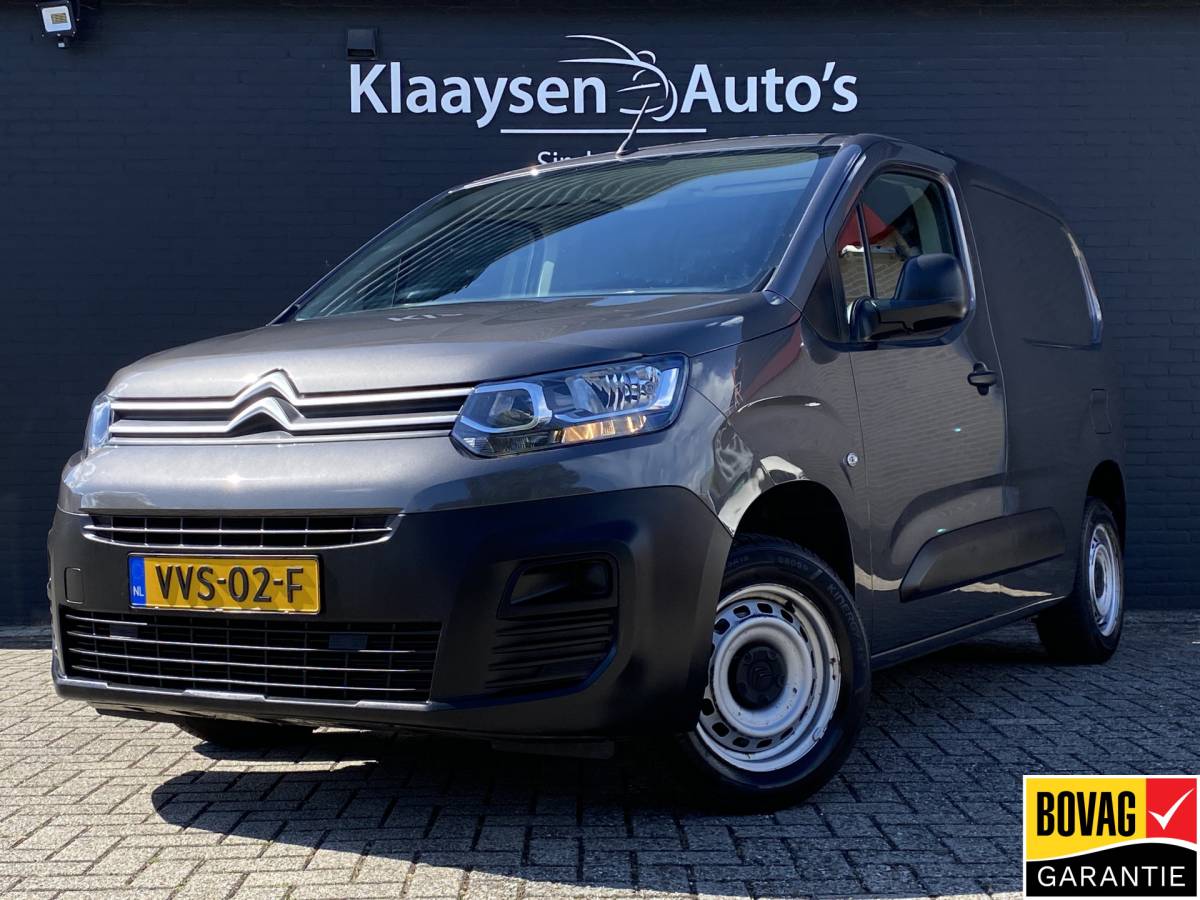 Citroën Berlingo Citroën Berlingo 1.5 BlueHDi 100 S&S L1 | apple carplay | trekhaak | schuifdeur | airco | houten laadvloer | 3 persoons | excl. BTW