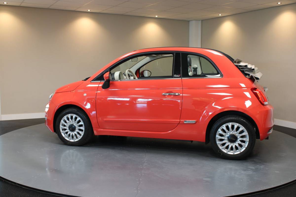 Fiat 500C Fiat 500 C 0.9 TwinAir Turbo Lounge *Rosso Corallo* Koraal|2de Eigenaar|Navi|Cruise|DAB|BT|NAP