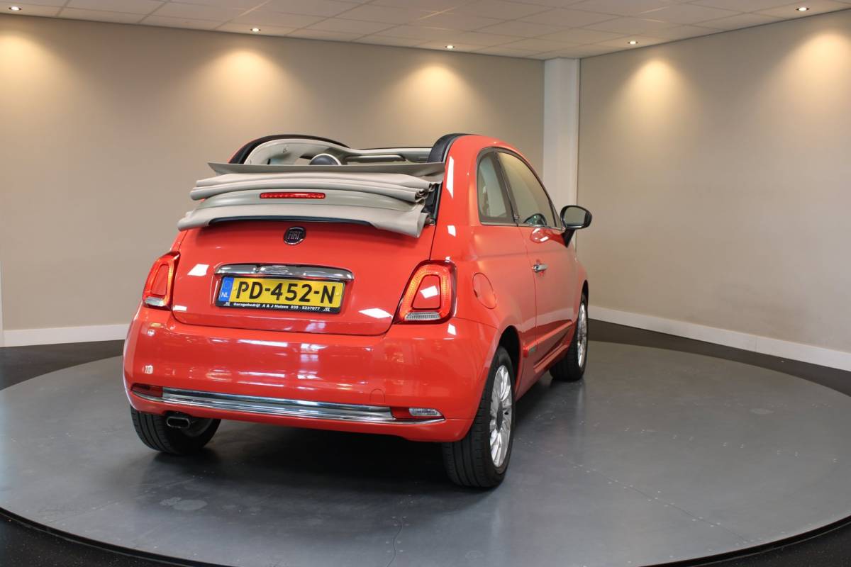 Fiat 500C Fiat 500 C 0.9 TwinAir Turbo Lounge *Rosso Corallo* Koraal|2de Eigenaar|Navi|Cruise|DAB|BT|NAP