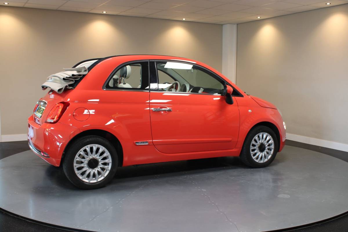 Fiat 500C Fiat 500 C 0.9 TwinAir Turbo Lounge *Rosso Corallo* Koraal|2de Eigenaar|Navi|Cruise|DAB|BT|NAP