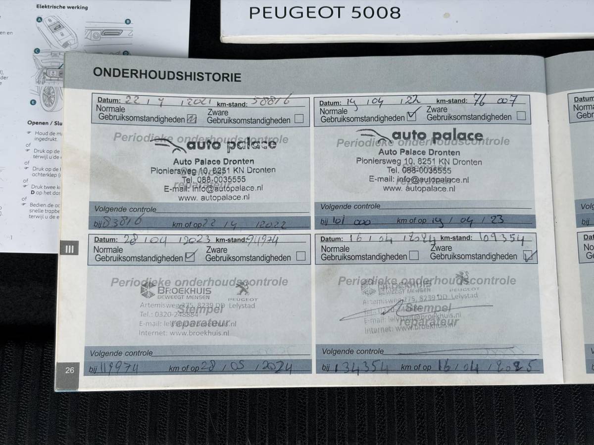 Peugeot 5008 Peugeot 5008 1.2 PureTech Active 1e Eigenaar,D-riem 12-2023,Trekhaak,7 Persoons,6 Bak,Carplay,Clima,Cruise,131pk,Pdc,Dealer Onderhouden,N.A.P,Apk tot 05-2027