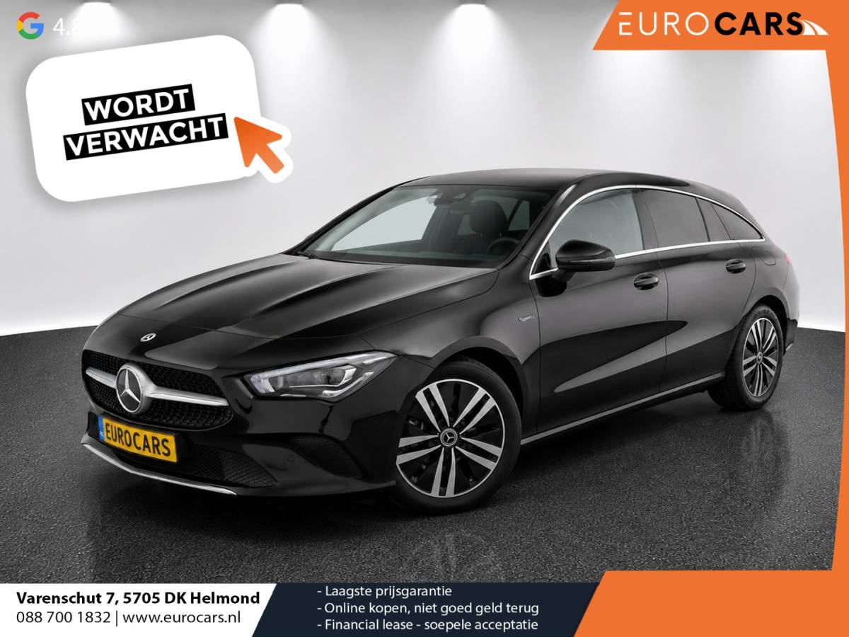 Mercedes-Benz CLA Mercedes-Benz CLA-klasse Shooting Brake 250 e Business Panoramadak Trekhaak Navigatie Camera Parkeerhulp Cruise control Stoelverwarming Virtual Cockpit Full Led Half leder Climate Control Lichtmetalen velgen