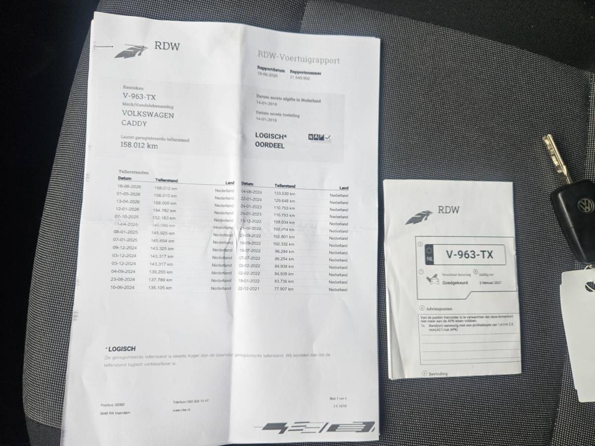 Volkswagen Caddy Volkswagen Caddy 2.0 TDI Airco Cruise Trekhaak 100% onderhouden