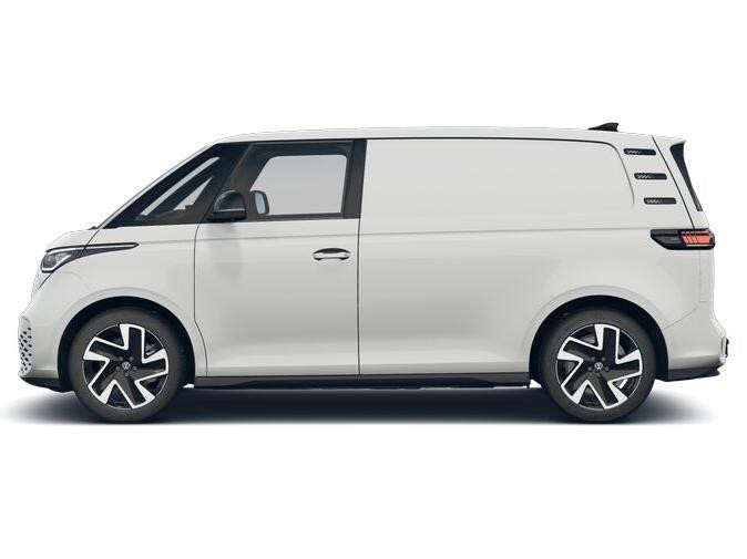 Volkswagen ID. Buzz Cargo Volkswagen Bedrijfswagens ID. Buzz Cargo Bulli Limited Signature Edition 79kWh 340pk 4M 737745 · ECO-lederen bekleding · 20″ LM velgen · Voor en achter spoiler · Zwarte grill ·