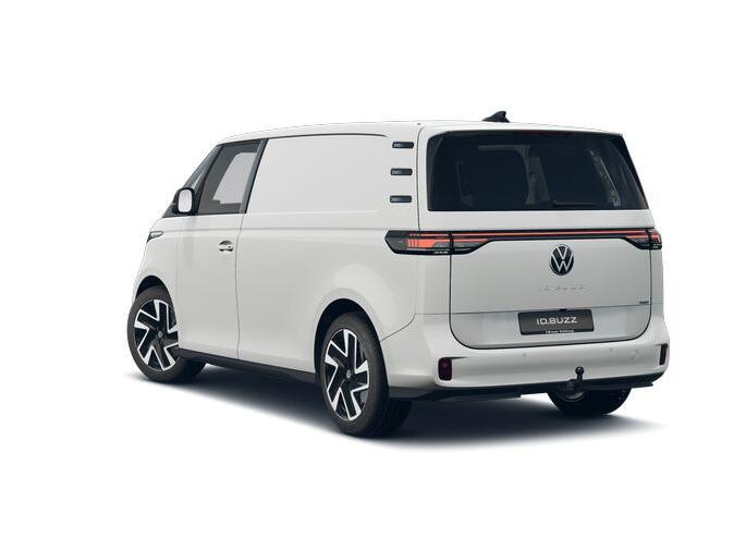 Volkswagen ID. Buzz Cargo Volkswagen Bedrijfswagens ID. Buzz Cargo Bulli Limited Signature Edition 79kWh 340pk 4M 737745 · ECO-lederen bekleding · 20″ LM velgen · Voor en achter spoiler · Zwarte grill ·