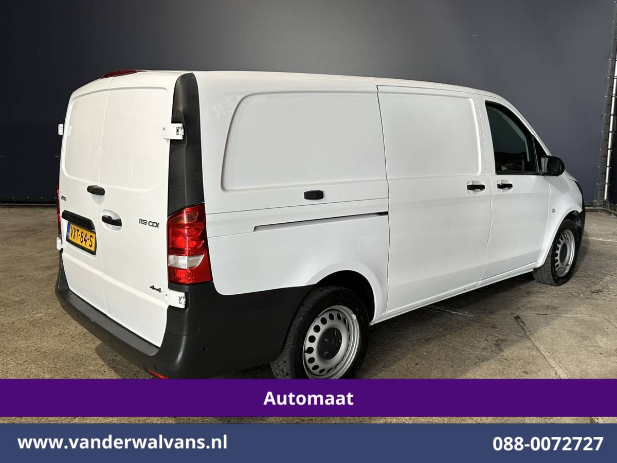 Mercedes-Benz Vito Mercedes-Benz Vito 119 CDI 190pk Automaat 4×4 L2H1 Euro6 Airco | Camera | Apple Carplay | Cruisecontrol Android Auto, Parkeersensoren, Stoelverwarming, Bijrijdersbank