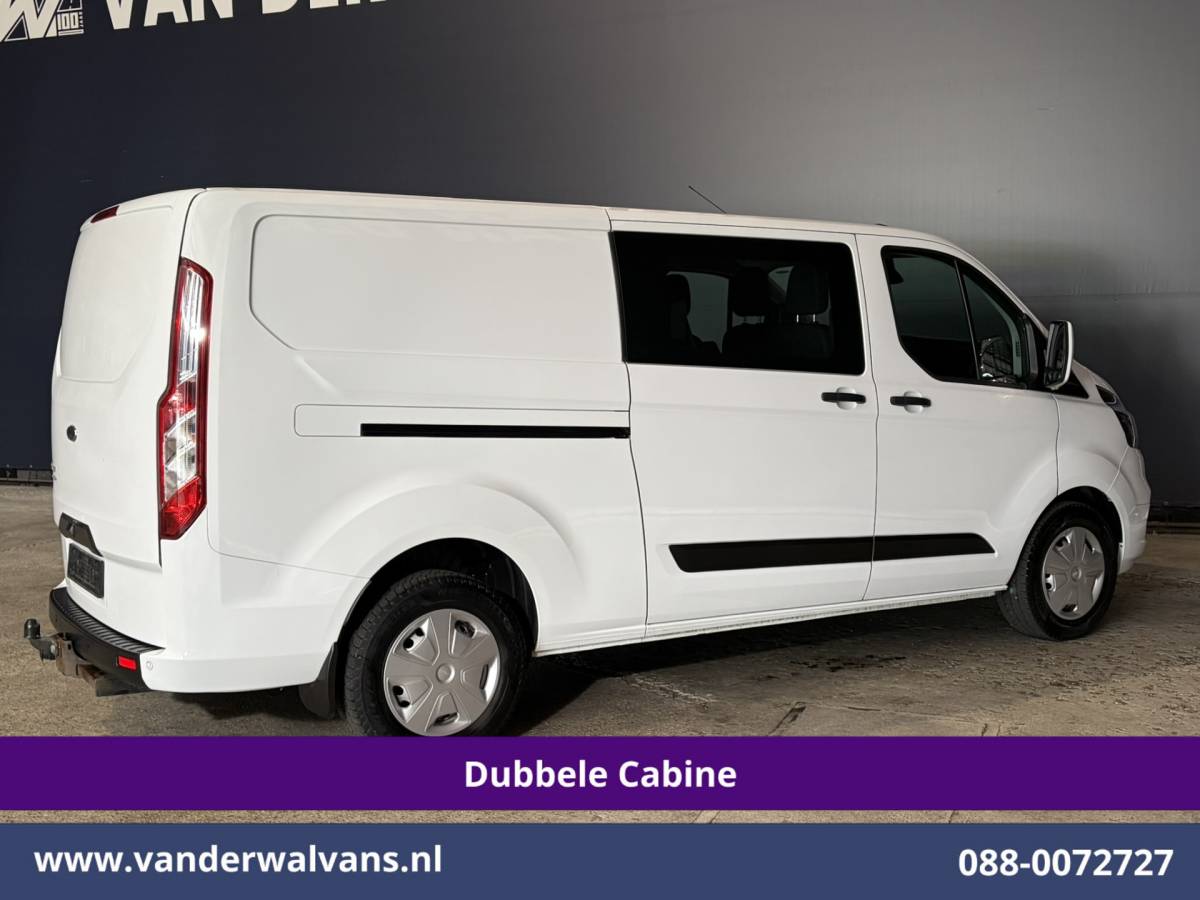 Ford Transit Custom Ford Transit Custom 2.0 TDCI 131pk Automaat L2H1 Dubbele Cabine Euro6 Airco | 6-Zits | Camera | Apple Carplay | Adaptieve Cruisecontrol LED, Android Auto, Trekhaak, Stoelverwarming, Verwarmde voorruit, Parkeersensoren, Achterklep