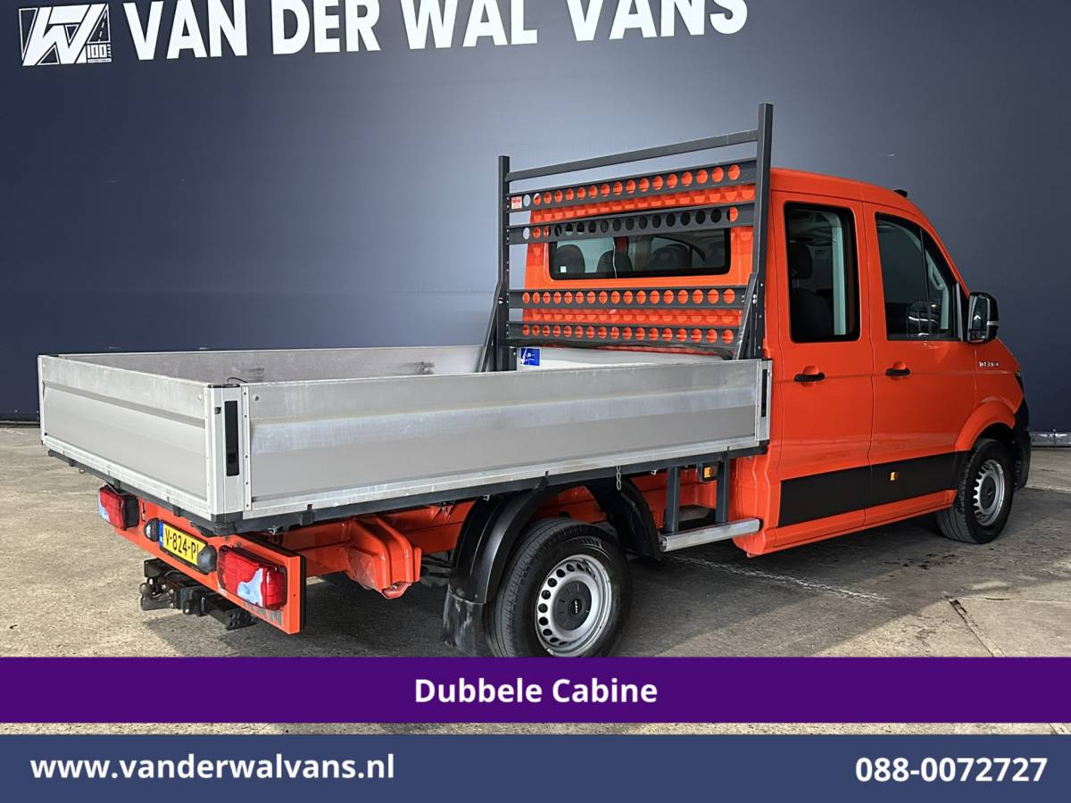 Volkswagen Crafter Volkswagen Crafter 2.0 177pk Pick Up Dubbele Cabine 3500kg Trekhaak Open Laadbak Euro6 Airco | 6-Zits | Camera | Navigatie | Apple Carplay Android Auto, Cruisecontrol, Chauffeursstoel