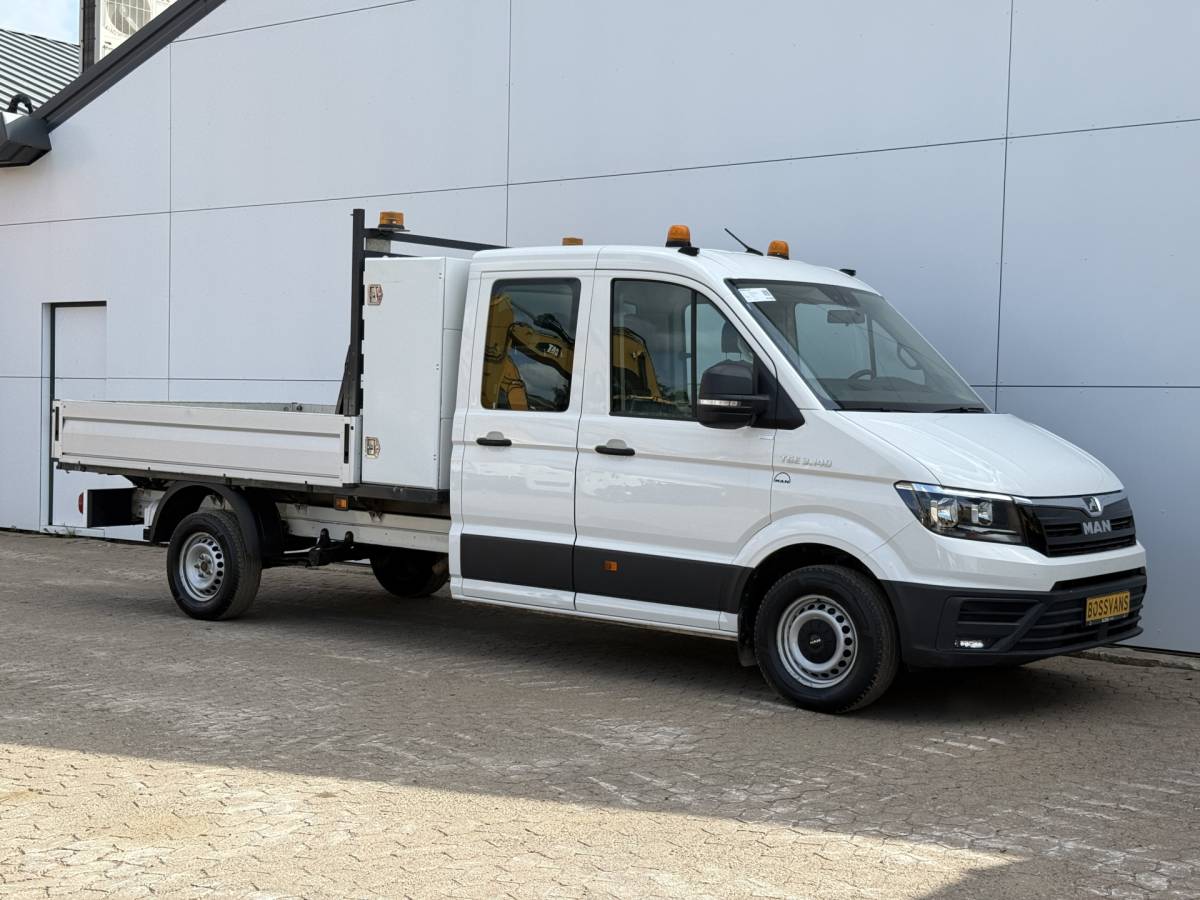 MAN TGE Man TGE 3.140 2.0 TDI Automaat Open Laadbak Dubbele cabine 6-persoons Airco Trekhaak Navigatie Carplay Pritische Pickup Open Box