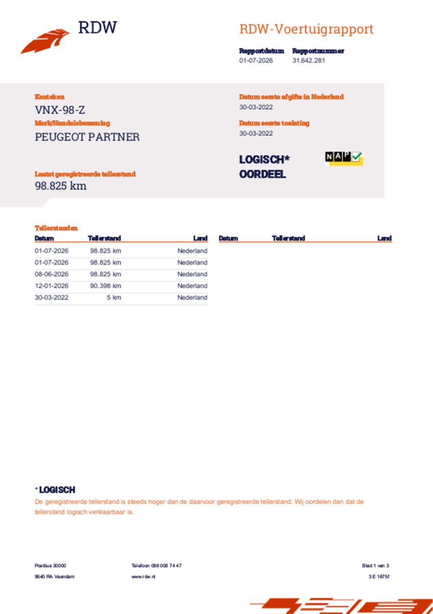 Peugeot Partner Peugeot Partner 1.2 Benzine,airco/navi