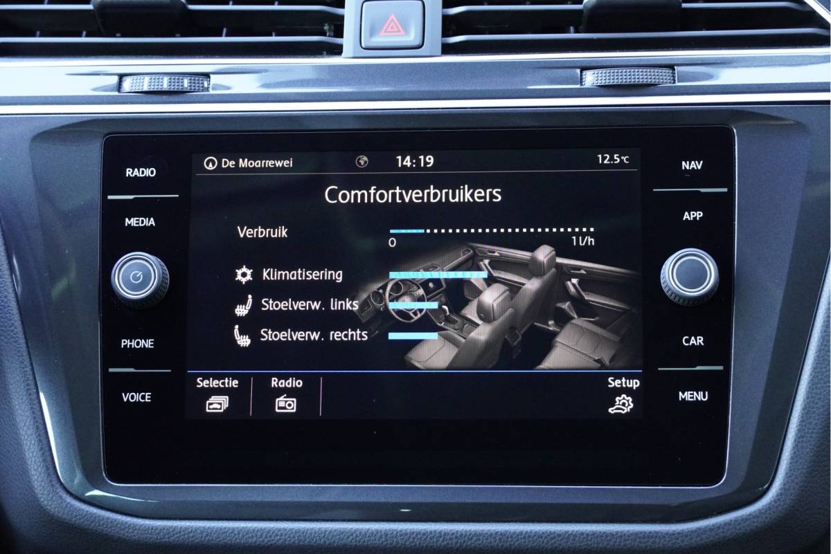 Volkswagen Tiguan Volkswagen Tiguan 1.5 TSI Comfortline Business BJ2019 Lmv 17″ | Led | Pdc | Navi | Elek. achterklep | App-Connect | Climate control | Cruise control | Verwarmde voorstoelen | Extra getint glas