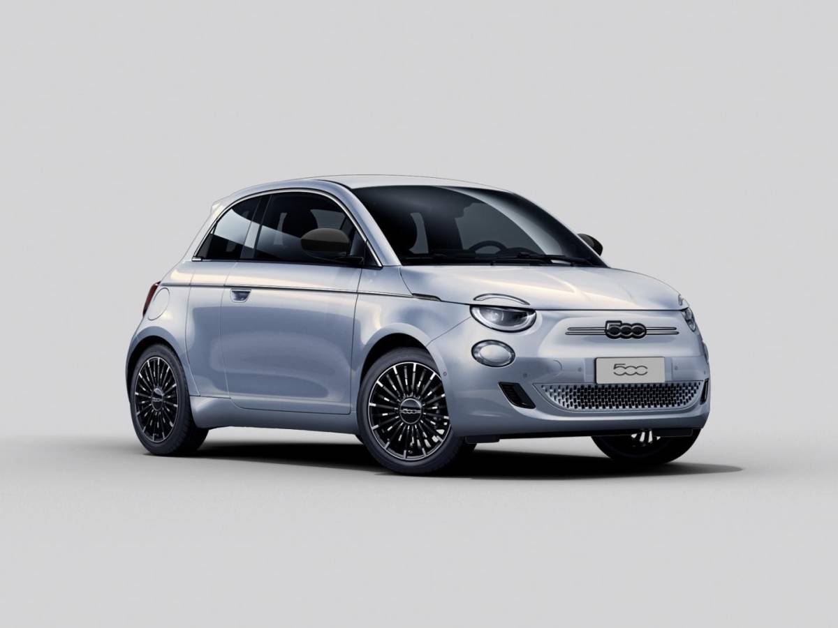 Fiat 500e Fiat 500e 3+1 La Prima 42 kWh | Clima | LED | PDC | JBL Premium Audio | 17″ | Camera | BSM | Canneloni Ivory/Piombo interieur