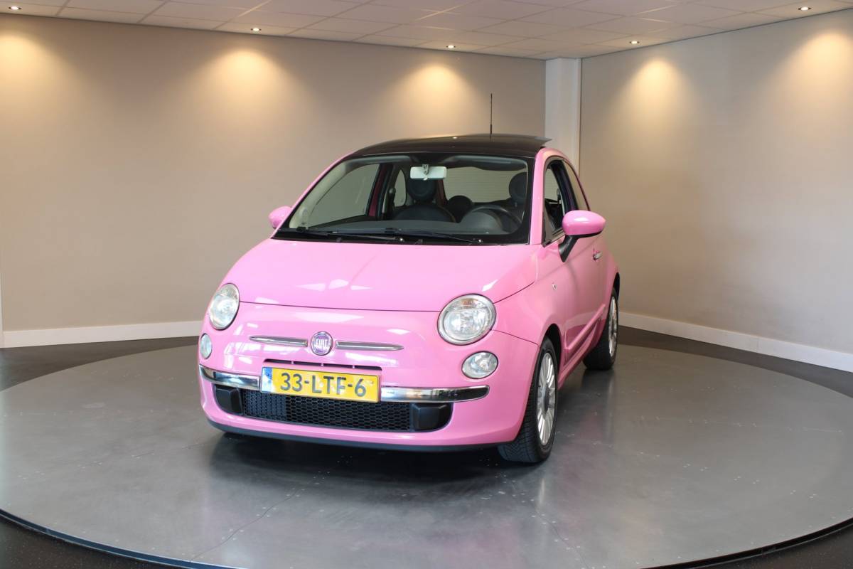 Fiat 500 Fiat 500 1.2 Rosa *Special Edition Roze!* Automaat|Pano|Leer|NAP