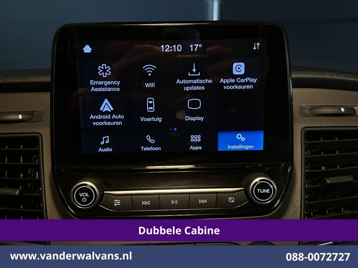 Ford Transit Custom Ford Transit Custom 2.0 TDCI 131pk L2H1 Dubbele Cabine Euro6 Airco | 5-Zits | Camera | Apple Carplay | LED | 2800kg Trekhaak Android Auto, Cruisecontrol, Parkeersensoren, Stoelverwarming, Verwarmde voorruit, Dakdragers