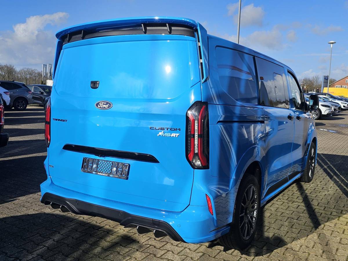 Ford Transit Custom Ford Transit Custom 320 2.5 PHEV L1H1 MS-RT DC | Dubbele Cabine | Dubbele zijschuifdeur | Keyless entry | Lederen sportstoelen | Elektrische zijschuifdeur | Virtual cockpit | Fabrieksgarantie tm. 16-04-2029