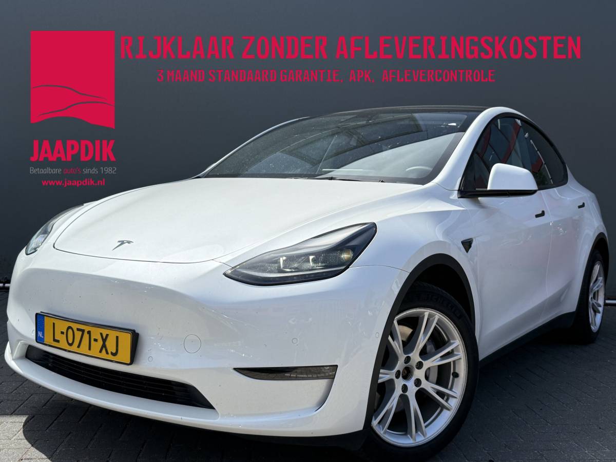 Tesla Model Y Tesla Model Y BWJ 2021 Long Range 351 PK  AWD 75 kWh PANO | FULL LED | STOEL + STUURVERW. | 360 CAMERA | ADAPTIVE CRUISE | LEDER | ELEKTR. STOELEN | ELEKTR. ACHTERKLEP | NAVI | CLIMA | LMV | PDC