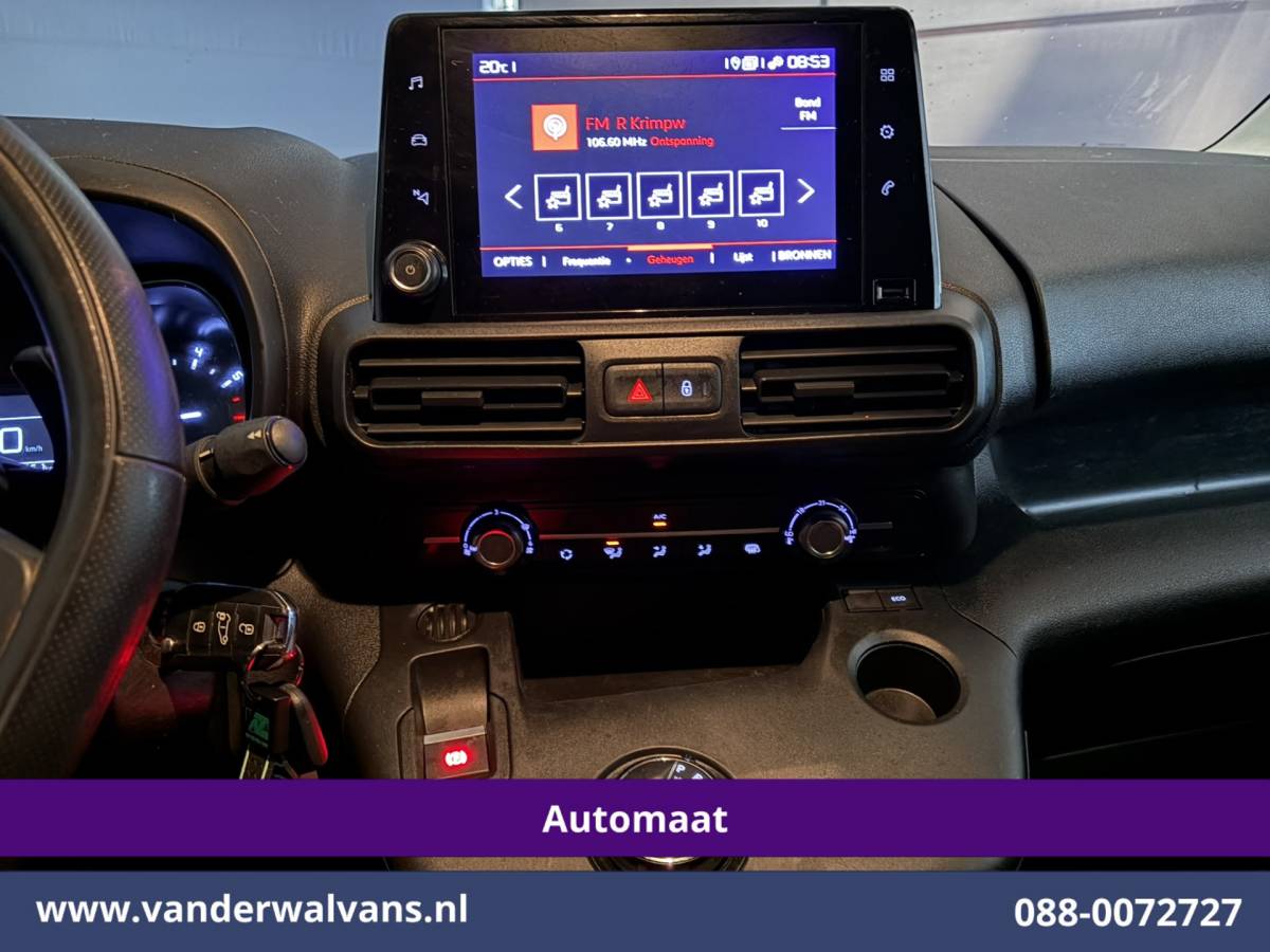 Citroën Berlingo Citroën Berlingo 1.2 PureTech 130pk Automaat Benzine L1H1 Euro6 Airco | 2x zijdeur | Camera | Apple Carplay Android Auto, Cruisecontrol, Parkeersensoren