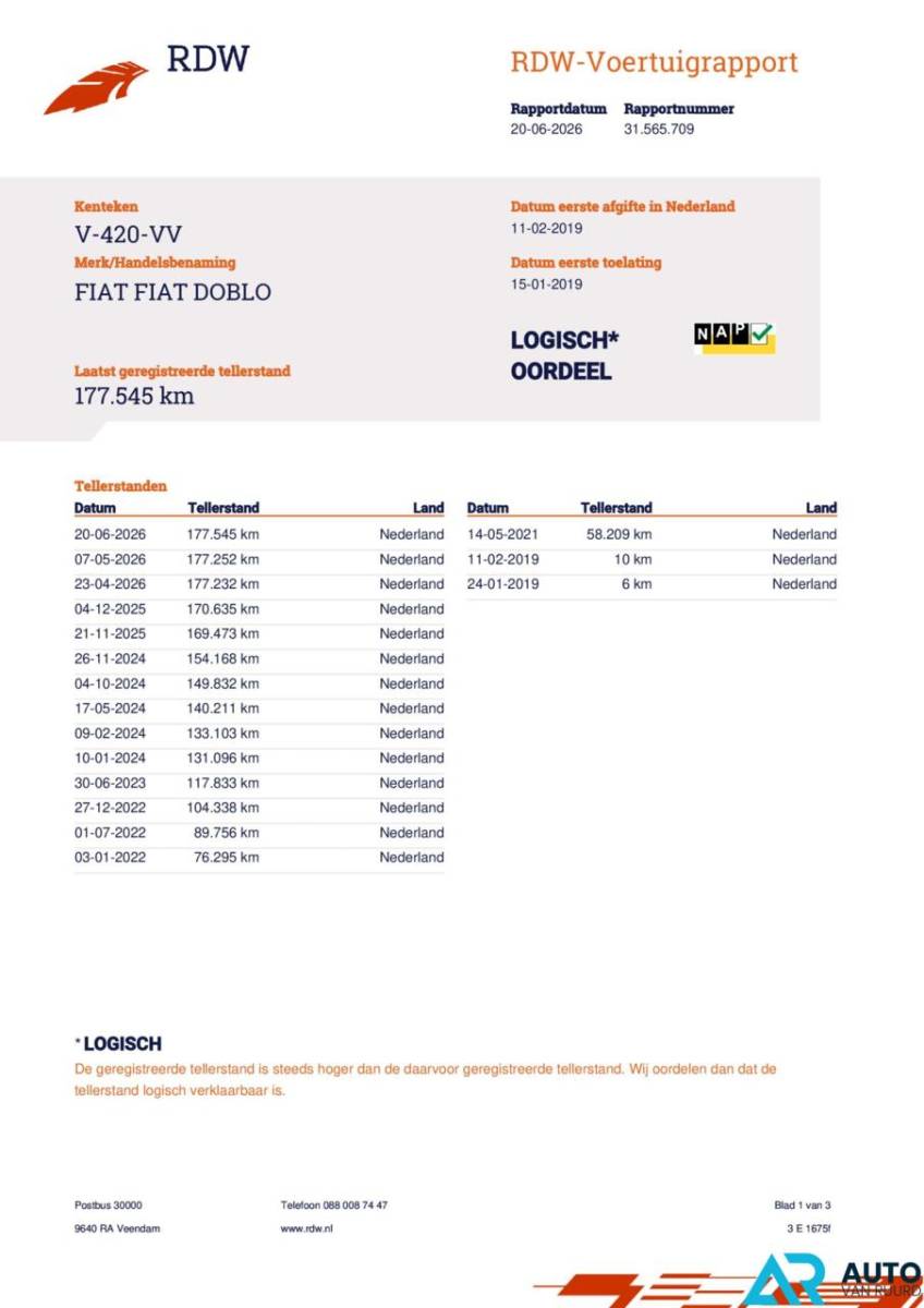 Fiat Doblò Fiat Doblo Cargo 1.3 MJ L1 * Airco * Cruise control * Euro 6