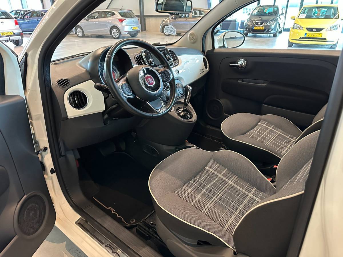 Fiat 500 Fiat 500 0.9 TwinAir TURBO AUTOMAAT LOUNGE-uitv|LM-VELGEN|AIRCO|NAVIGATIE|BLUETOOTH|ISOFIX|USB+AUX|nweAPK+O.H.BEURT BIJ AFLEVERING