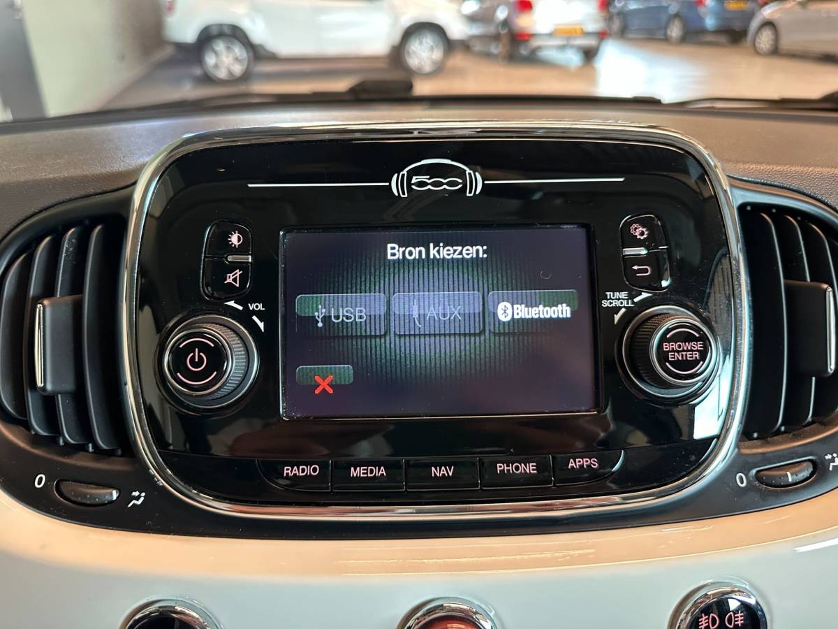 Fiat 500 Fiat 500 0.9 TwinAir TURBO AUTOMAAT LOUNGE-uitv|LM-VELGEN|AIRCO|NAVIGATIE|BLUETOOTH|ISOFIX|USB+AUX|nweAPK+O.H.BEURT BIJ AFLEVERING